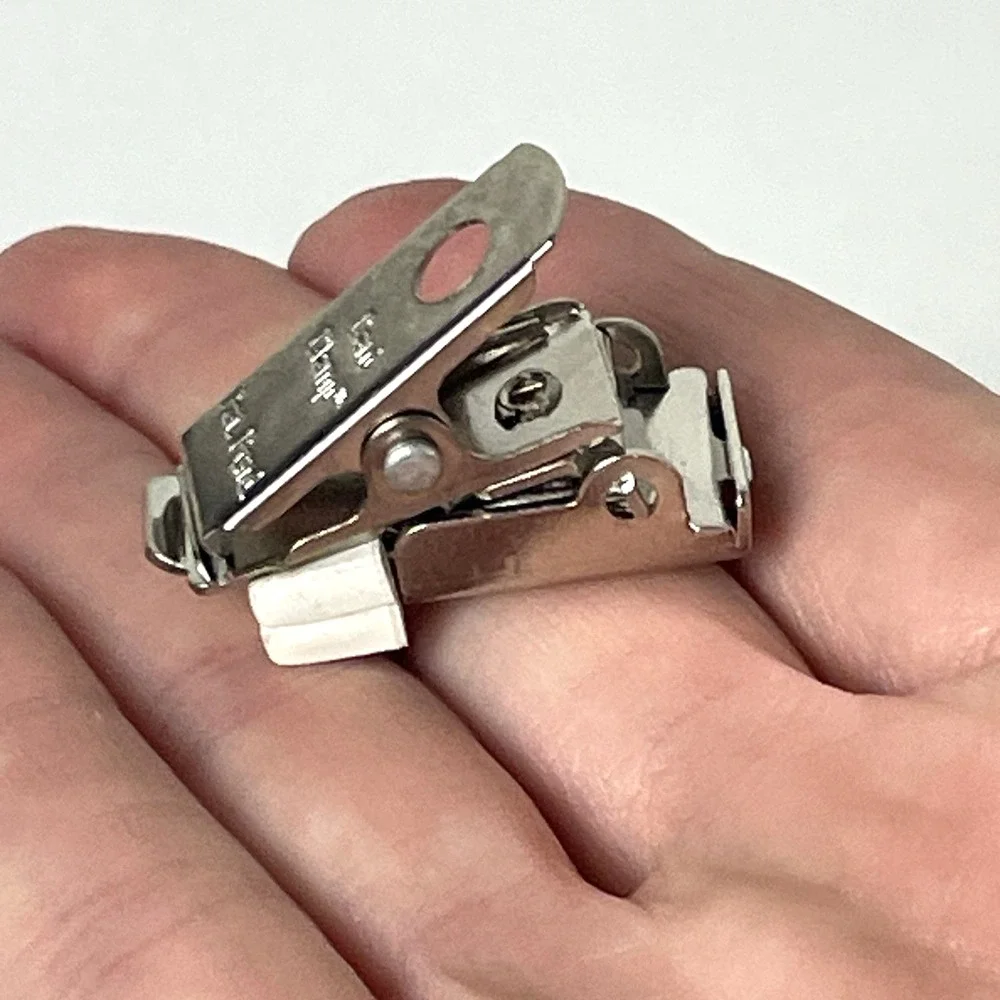75 Pack Card Clamp Metal Badge Clip for Plastic ID Cards